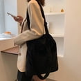 thumbnail image 2 of Guardurnaity Bolso pequeño de felpa con estilo para mujer, bolsos de moda Retro ligeros organizados a la moda Bolsas de mensajero y de hombro blanco, 2 of 6