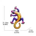 thumbnail image 7 of SDJMa Metal Lizard Wall Decor Outdoor Indoor Metal Wall Art Gecko Hanging Decorations Metal and Glass Garden Theme Home Decorations for Garden Living Room Bedroom, 7 of 7