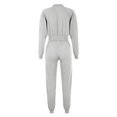 thumbnail image 3 of Sunloudy Women Two-piece Suitset, Solid Color Zipper Open Front Crop Tops and High Waist Pants, 3 of 6