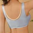 thumbnail image 4 of VISALY Front Closure Bras Wireless Bras Deep V Veck Push Up Bras with Wide Straps Bralette Minimizer Bras Sports Bras Bralette Soft Bras Comfy Bras for Women Everyday Bras Breathable Bras Grey M, 4 of 8