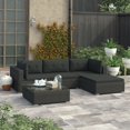 thumbnail image 1 of vidaXL 5 Piece Garden Lounge Set with Cushions Poly Rattan Black, 1 of 5