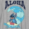 thumbnail image 2 of Boy's Lilo & Stitch Aloha Wave Stitch Graphic Tee Athletic Heather Small, 2 of 5