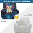 thumbnail image 4 of FOR U DESIGNS Galaxy Butterfly Print Recliner Chair Covers Stretch Recliner Armchair Protector 4-Pieces Breathable Slip Covers for Sofas Couches with Elastic Bottom, 4 of 8