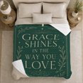 thumbnail image 5 of Grace Shines Love Sunburst Botanical, Cozy Friendship Quote Scene, Warm Flannel Blanket for Living Room and Reading Nook, Art Lovers Thanksgiving Gift, Artistic Home Decor, 5 of 9