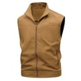 thumbnail image 2 of uublik Men's Fishing Vest Outdoor Lightweight Work Photo Cargo Vest Brown, 2 of 3