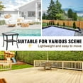 thumbnail image 3 of EAGLE PEAK Outdoor Wicker Side Table with Lower Storage, Rattan Coffee Table with Tempered Glass Top, Brown, 3 of 9