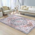 thumbnail image 6 of Danolapsi ChenillePrinted Carpet Foldable Washable Boho Rug Soft Non Slip Mats Non-Shedding Stain Resistant Playroom Mat For Living Room Bedroom Floor Hallway Decor,Orange Red, 6 of 9