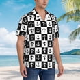 thumbnail image 5 of Daiia Nautical Anchors1 Hawaiian Shirt for Men Gentle Cotton Regular Short Sleeve Casual-Large, 5 of 9