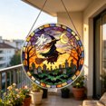 thumbnail image 4 of Fmbmuo Window Halloween Witch-Themed Acrylic Hanging Sign , Party Cute Spooky Wall Suncatcher Hanging Decorations , Front Door for Indoor Outdoor, 4 of 6