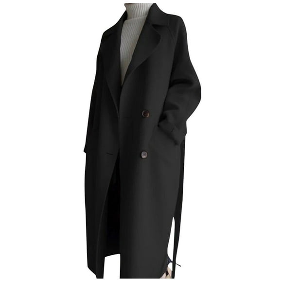 2025 Womens Oversize Lapel Mountain Headwear Jacket Women Wool Blend Belt Trench Women Fleece Cardigan Coat Outwear Jacket
