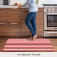thumbnail image 5 of Boho Red Stripe Door Mat&nbsp;Indoor Outdoor Entrance, Non Slip Small Rug for Kitchen Bathroom Entryway Rug, Abstract Geometric White Minimalist Washable Doormat Floor Mat for Office 16x24 Inch, 5 of 8