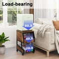 thumbnail image 4 of Compact Refrigerator Stand with Beverage Storage, Wheels & Semi-Enclosed Space for Dorm, Home, Office, 4 of 7