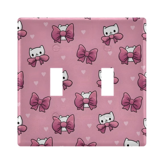 Light Switch Cover Cat Bow Plates Faceplate Decorative Switch Plate for Bedroom Home Decor