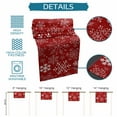 thumbnail image 7 of nqOlkjepod Red Snowflake Christmas Table Runner 36 Inches Long Farmhouse Dress Scarves, Xmas Snowflake Red Dining Tablerunner for Coffee Table/Kitchen Island/Party Décor, Small 13" x 36", 7 of 7