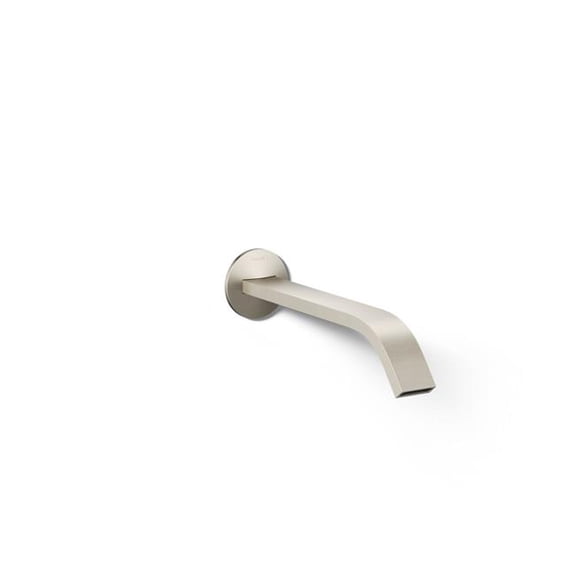 Open Box Kohler T23888-BN Wall Mount Bathroom Sink Faucet Spout with Ribbon Design, 1.2 GPM - Vibrant Brushed Nickel
