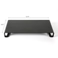thumbnail image 4 of M&T Displays Universal Monitor Stand 31 lbs Safe Carrying Capacity, Aluminum Metal Shelf Organizer for Office Desk Accessories & TV Stands (Black) (2 Pack), 4 of 7
