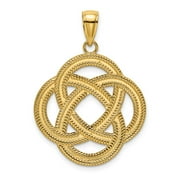 KAZI LUXURY 14K Large Celtic Eternity Knot Circle Charm