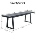 thumbnail image 4 of Dayalane Modern 60" Dining Bench with Metal Legs, RectangleWooden Kitchen Bench for Dining Room Living Room, Sturdy Indoor Seating,2-3 Person,Light oak, 4 of 10