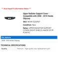 thumbnail image 2 of Upper Radiator Support Cover - Compatible with 2008 - 2010 Honda Odyssey 2009, 2 of 2