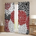 thumbnail image 2 of Homewish Dahlia Black Out Curtains,Retro Flower Curtains Pack of 2 (42x63 Each),White Red Blue Bedroom Curtains For Men Women,Breathable Home Decor, 2 of 6