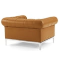 thumbnail image 6 of Modway Idyll Tufted Upholstered Leather 3 Piece Set in Tan, 6 of 6