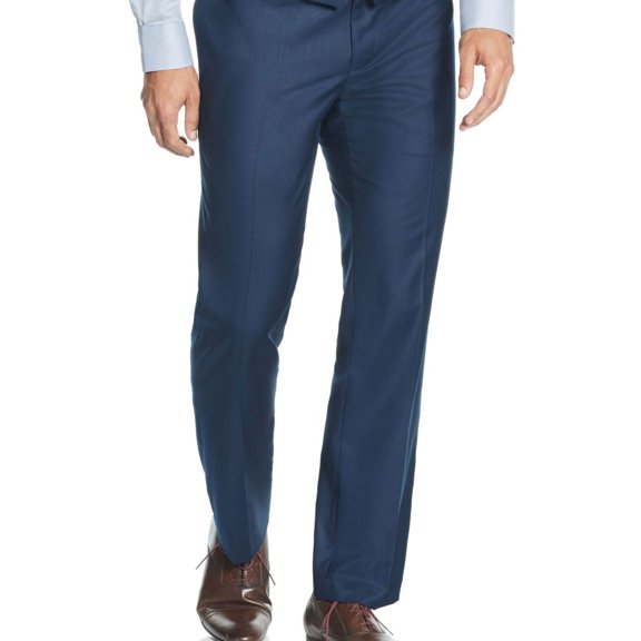 I.N.C Mens Flat Front Casual Chino Pants, Blue, 38W x 32L