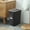 Black, variant on Push-Open Trash Can with Lid & Odor Control | Slim Plastic Garbage Bin for Kitchen, Bathroom & Living Room | 13.38x9.05x5.62in | Modern Design