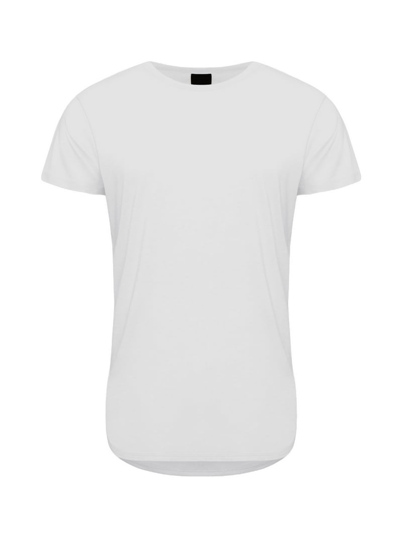 Victorious Solid Color Long Length Curved Hem T-Shirt TS270