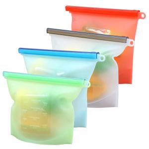 4-PACK Reusable Silicone Food Preservation Bag Airtight Seal Food Storage Container Versatile Kitchen Cooking Bag(7*9