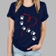 thumbnail image 1 of Fiudx Ofertas Relámpago Camiseta Informal de Manga Corta con Cuello Redondo y Estampado de Letras a La Moda para Mujer, 1 of 4