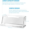 thumbnail image 2 of 3 Pieces Plastic Transparent Business Card Holders Acrylic Business Card Display Rack Clearly Tidy Cards for Office, 2 of 5