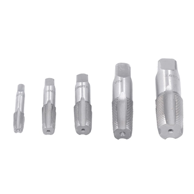 Juego de grifos para tuberías NPT ANGGREK 5 Piezas Acero al Carbono 3/4 1/2 3/8 1/4 1/8 Pulgadas