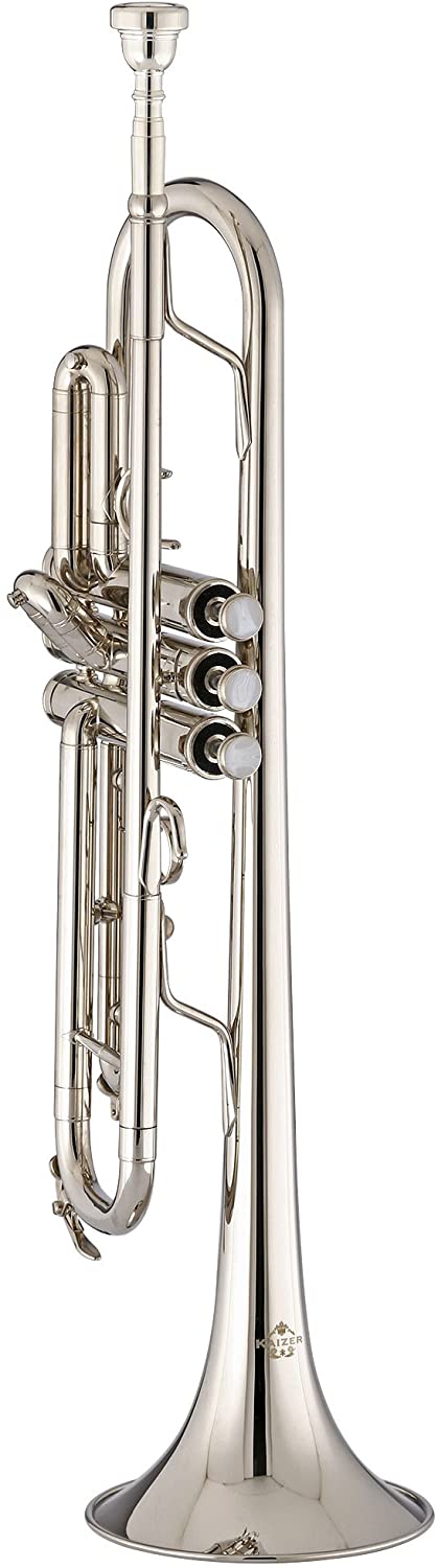 Student　Trumpet　Standard　Nickel　Kaizer　B　Bb　TRP-1000NK　Flat　Silver
