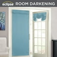 thumbnail image 2 of Eclipse Tricia French Door Panel, Room Darkening Door Curtain for Privacy, 26 in Wide x 68&nbsp;in Long, Turquoise, 2 of 4