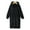 Black, variant on Women's Casual Pullover Hoodie Sweatshirt Long Sleeve Split Hem Hoodie Dress Oversized Fleece Hoodies with Kangaroo Pocket