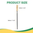 thumbnail image 2 of 12" Round Bastard Cut File Bastard Metal File with Wood Handle, Grey/Yellow, 2 of 7