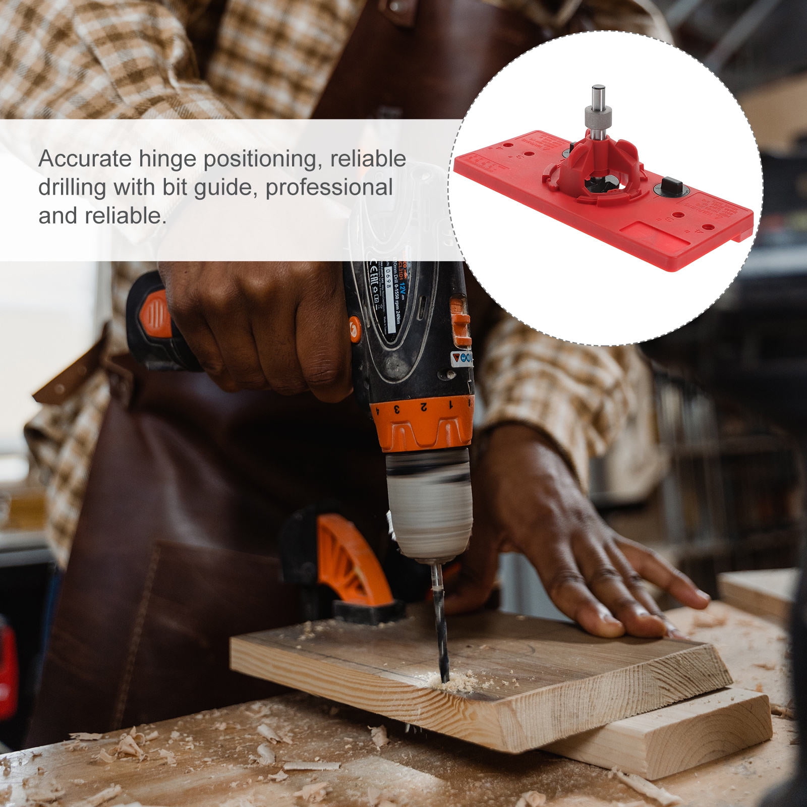ETHZZLE Cabinet Hinge Installation Aid Cabinet Hinge Jig Steel 1 Set