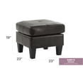 thumbnail image 2 of Glory Furniture Newbury Faux Leather Ottoman in Black, 2 of 2