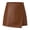 I-654 Khaki, variant on Juniors Faux Leather Zip Up Skort Trousers Pants for Women Ruched High Leg Straight Leg Plain Asymmetrical Midi Winter Fall 2026 Clothing Y2K