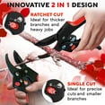 thumbnail image 6 of Ratchet Pruning Shears for Gardening Heavy Duty - Increases Cutting Power 3x - Perfect Ratchet Pruners for Weak Hands & Arthriti (Red,20cm-24.9cm), 6 of 6