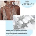 thumbnail image 3 of Collar largo Yuxing con diamantes de imitación Plata, 3 of 4