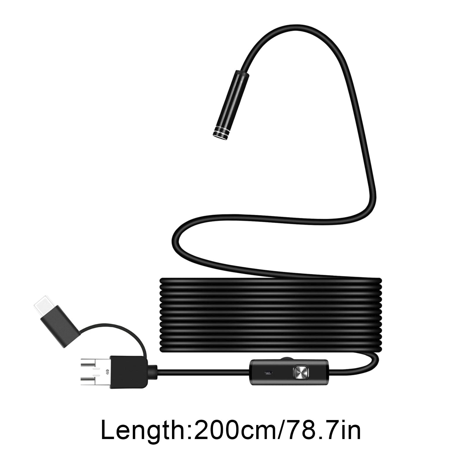 JilgTeok 3 Packs 3 in 1 Android Endoscope Camera 7mm HD Inspection Borescope with 6 LED Lights for Phone PC USB Waterproof Snake Camera for Plumbing Car Engine Repair