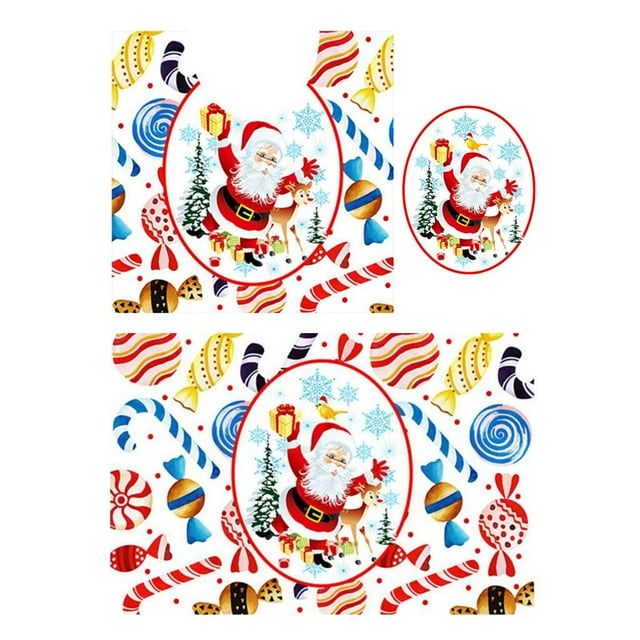 3 alfombras de baño navideñas, alfombras de baño, alfombras de inodoro, funda de asiento de inodoro para ducha, inodoro 1