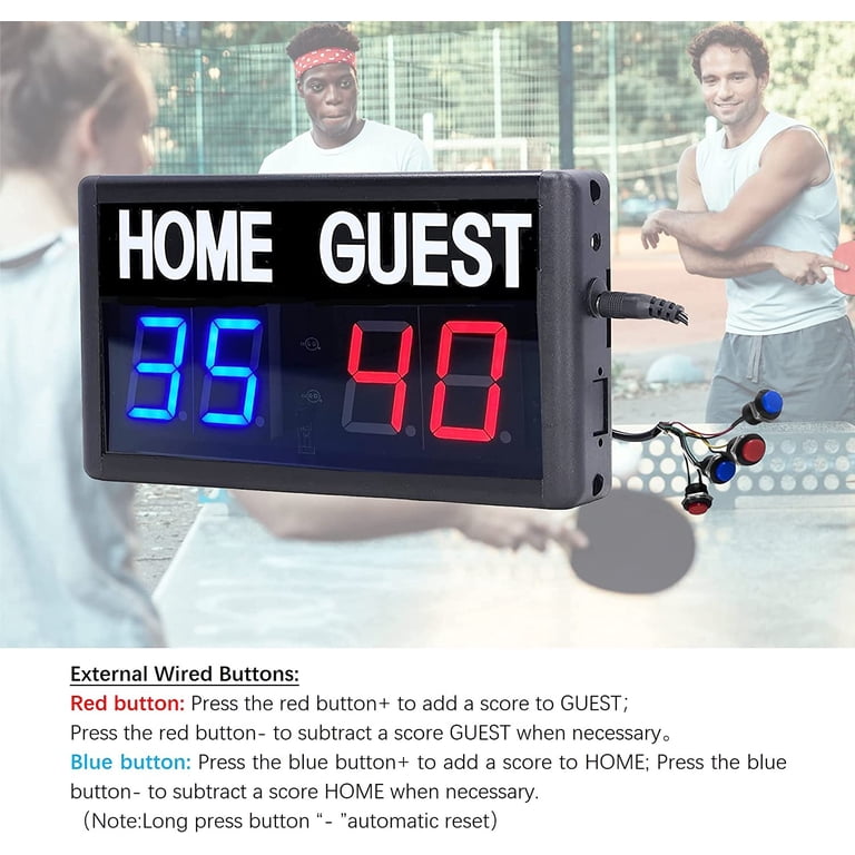 Tableau De Scores Électronique Portable Avec Télécommande LED - Basketball Baseball