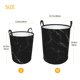 thumbnail image 3 of Fotbe Black Marble Texture Abstract Cesto de Ropa con Asas, Cesto Impermeable de Gran Capacidad, Bolsa de Lavado para Dormitorio, Cesto de Ropa con Ruedas y Asas-Medium, 3 of 6