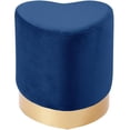 thumbnail image 1 of Meridian Furniture Heart Contemporary Velvet Ottoman/Stool in Navy, 1 of 4