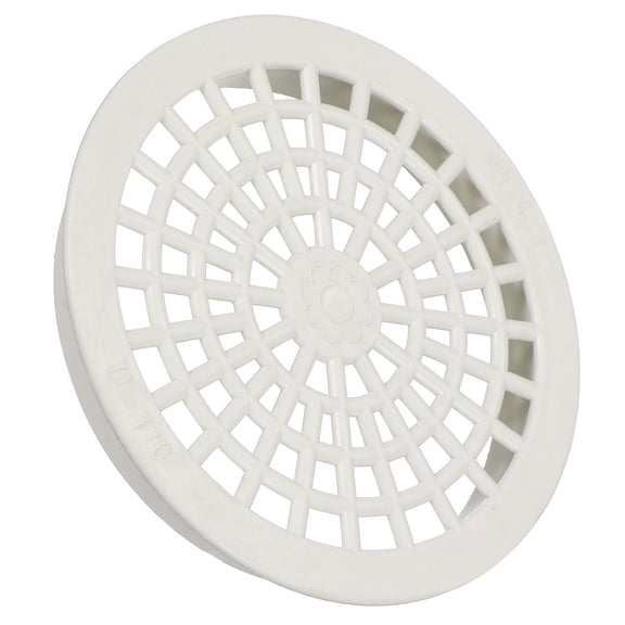 Uxcell Plastic Pipe Termination Cap (4" 103mm, White) - Plastic Round Integral Mesh Screen Duct Cover Furnace Roof Vent Cap, Fits End of Pipe Ventilation Drain System