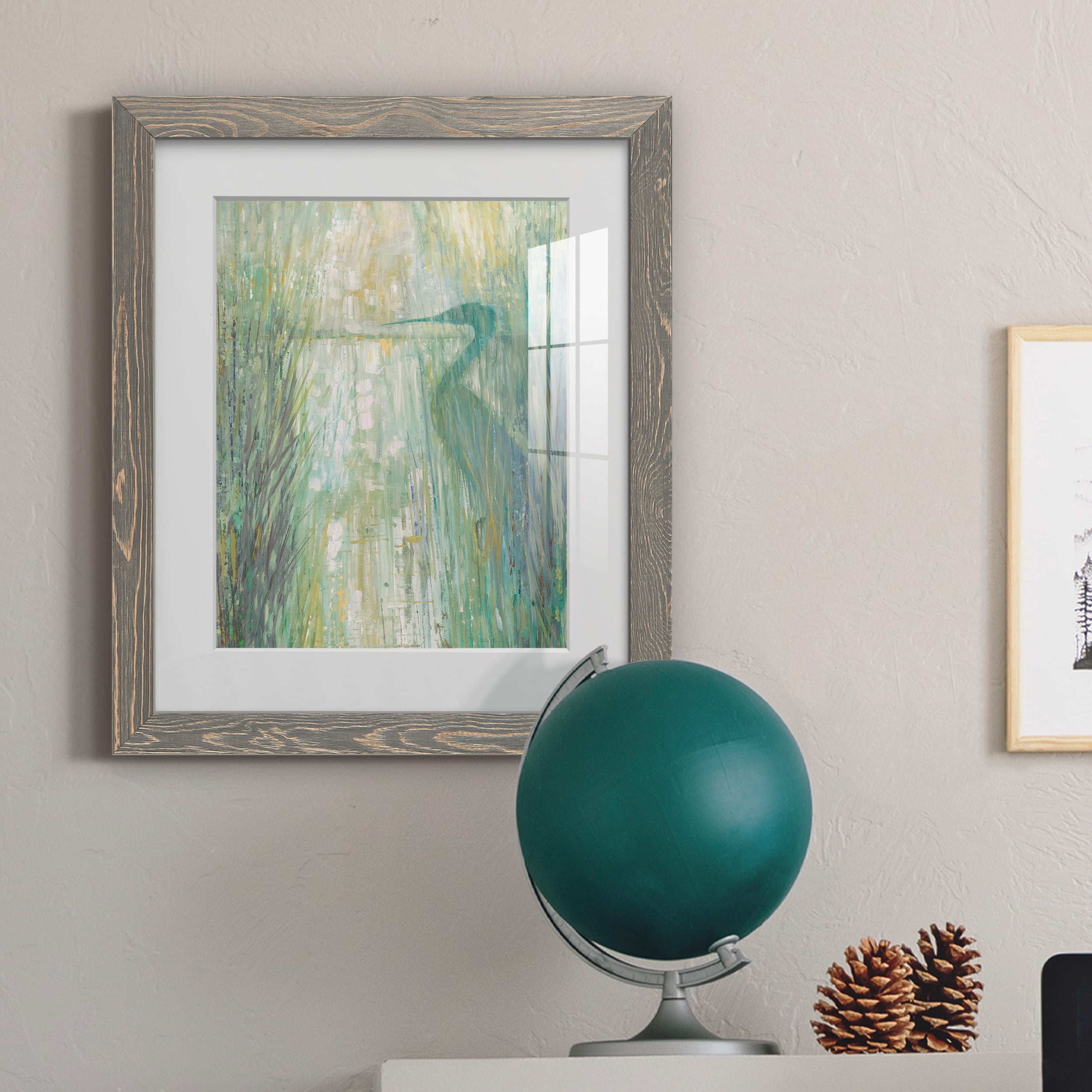 Morning Egret II - Premium Framed Print - Ready to Hang - 20 x 24 - Grey Frame