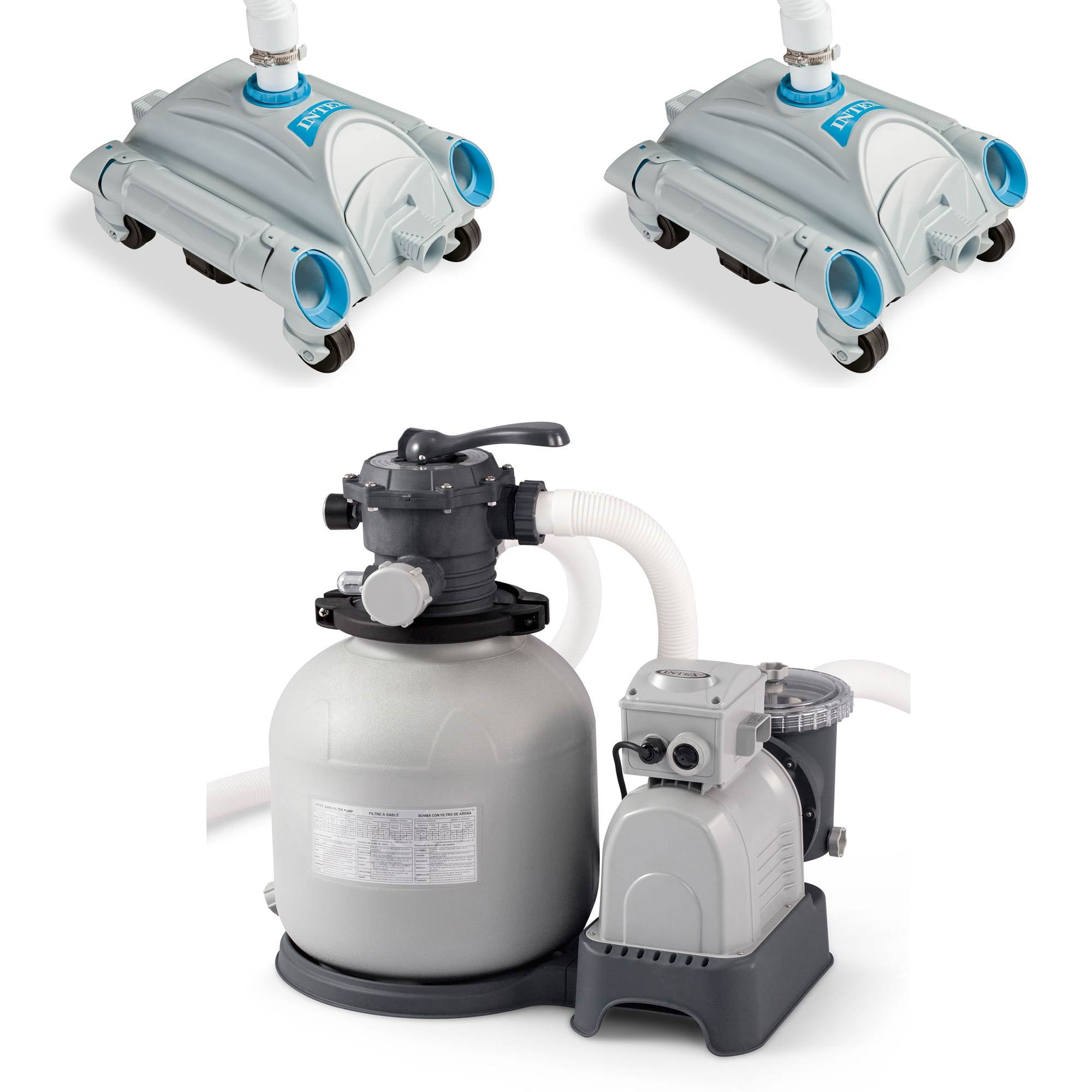 vacuum intex pool with sand filter system
