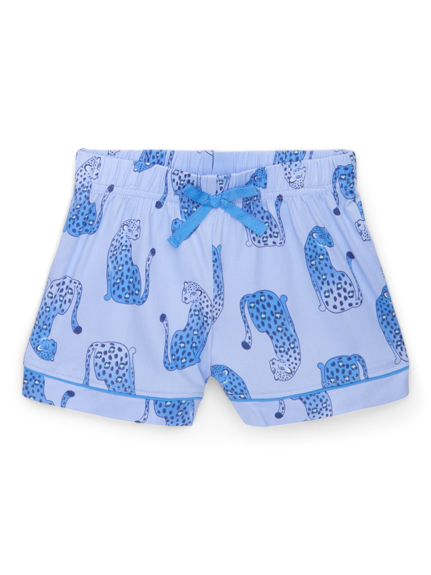 Wonder Nation Girls Button Front Pajama Top & Shorts Set, 2-Piece, Sizes 4-18 & Plus